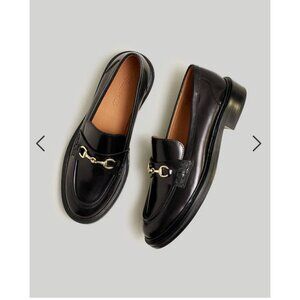 Madewell $158 The Vernon Bit Hardware Loafer Black Leather Size 9 NN868